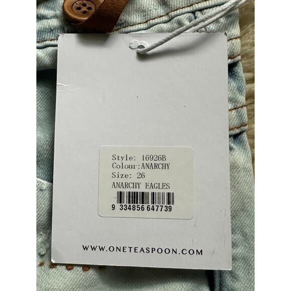 One by One Teaspoon anarchy Eagles Slouchy Jeans drop crotch light blue\ 26 new - Picture 9 of 15